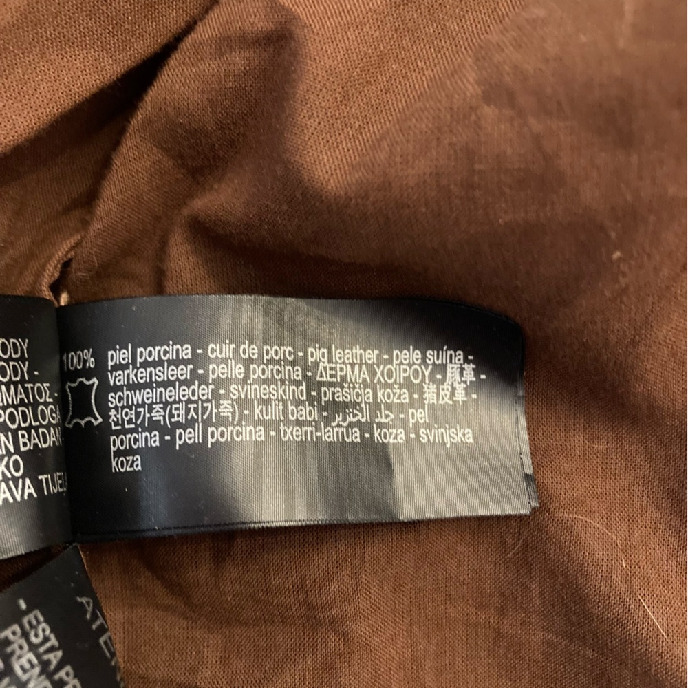 ZARA Brown Real Suede Leather Jacket - Picture 8 of 11